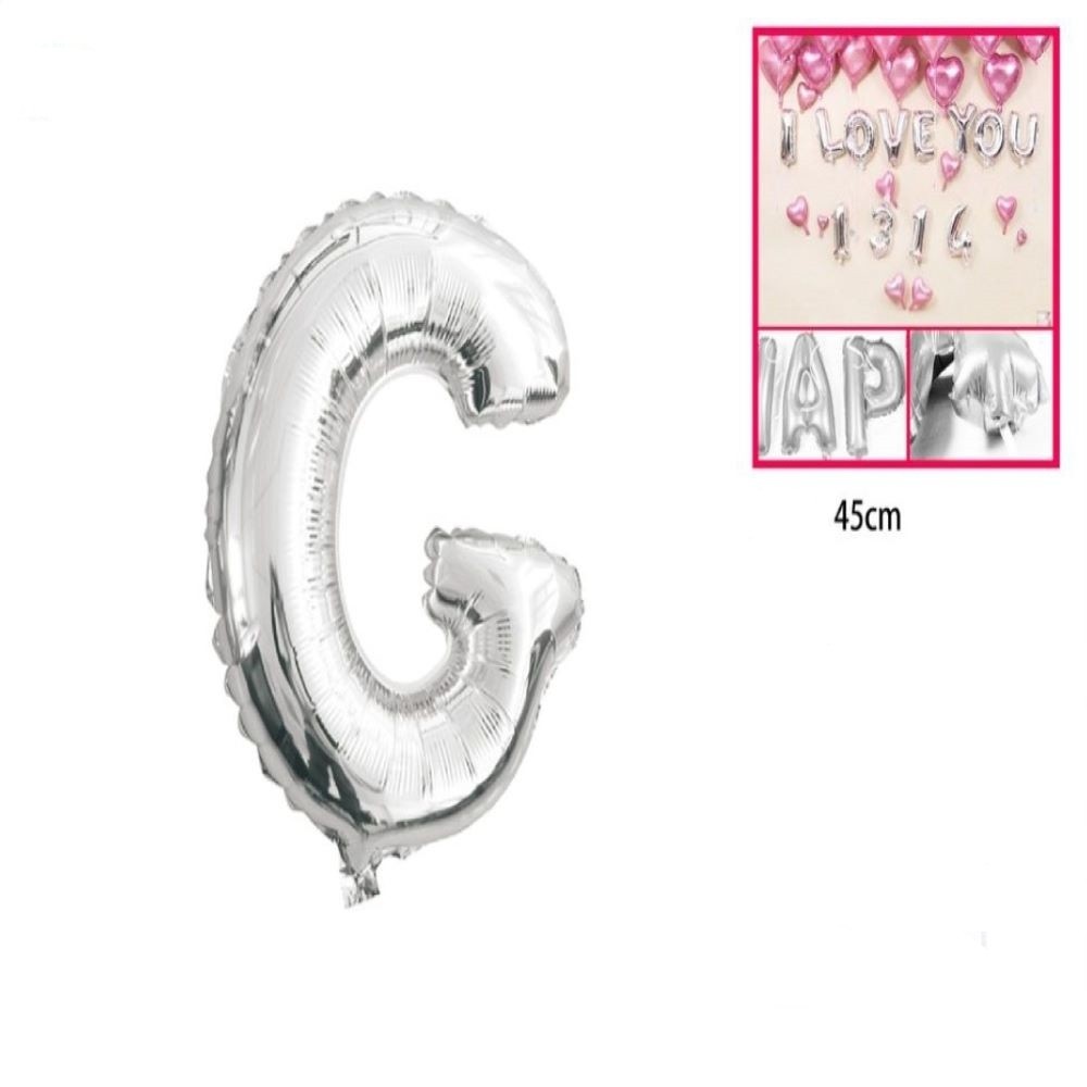 GLOBO FOIL "G" PLATA