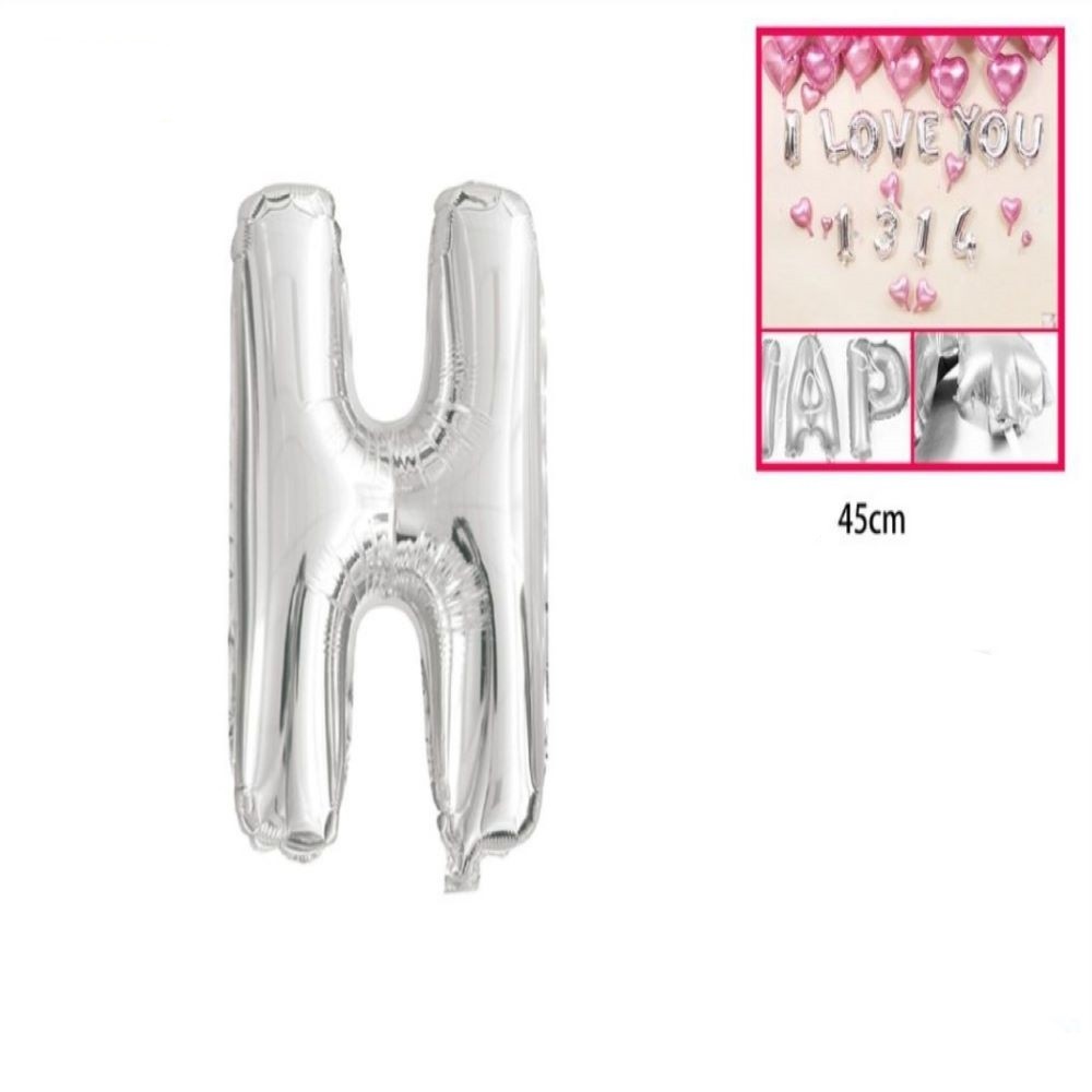 FOIL BALLOON "H" SILVER