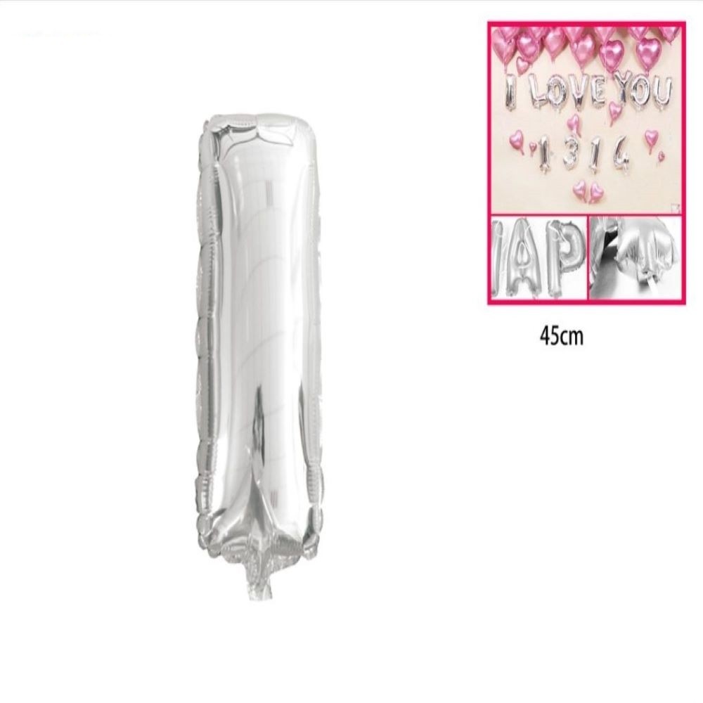 FOIL BALLOON "I" SILVER