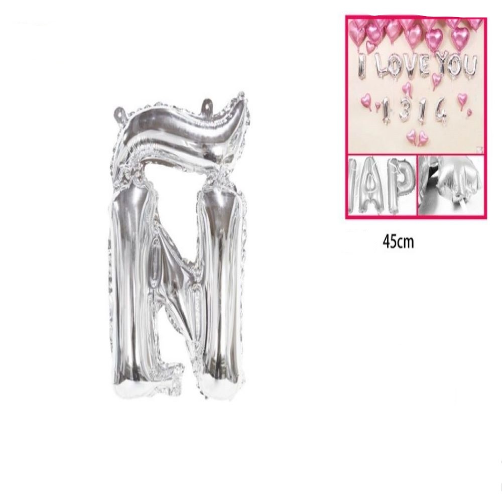 FOIL BALLOON "Ñ" SILVER