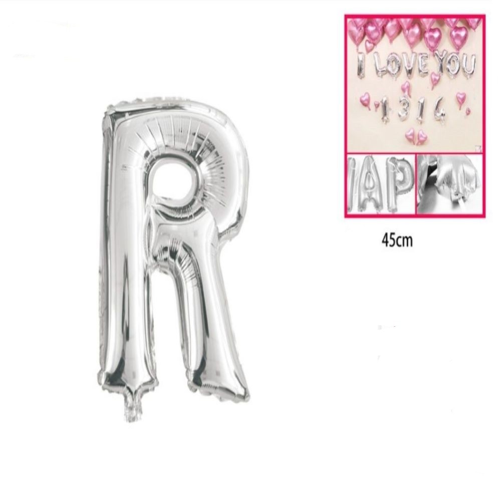 FOIL BALLOON "R" SILVER