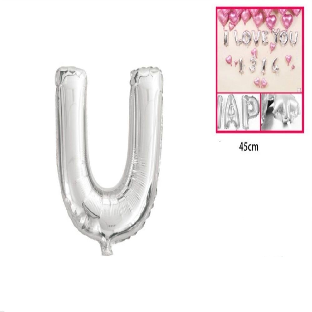 FOIL BALLOON "U" SILVER
