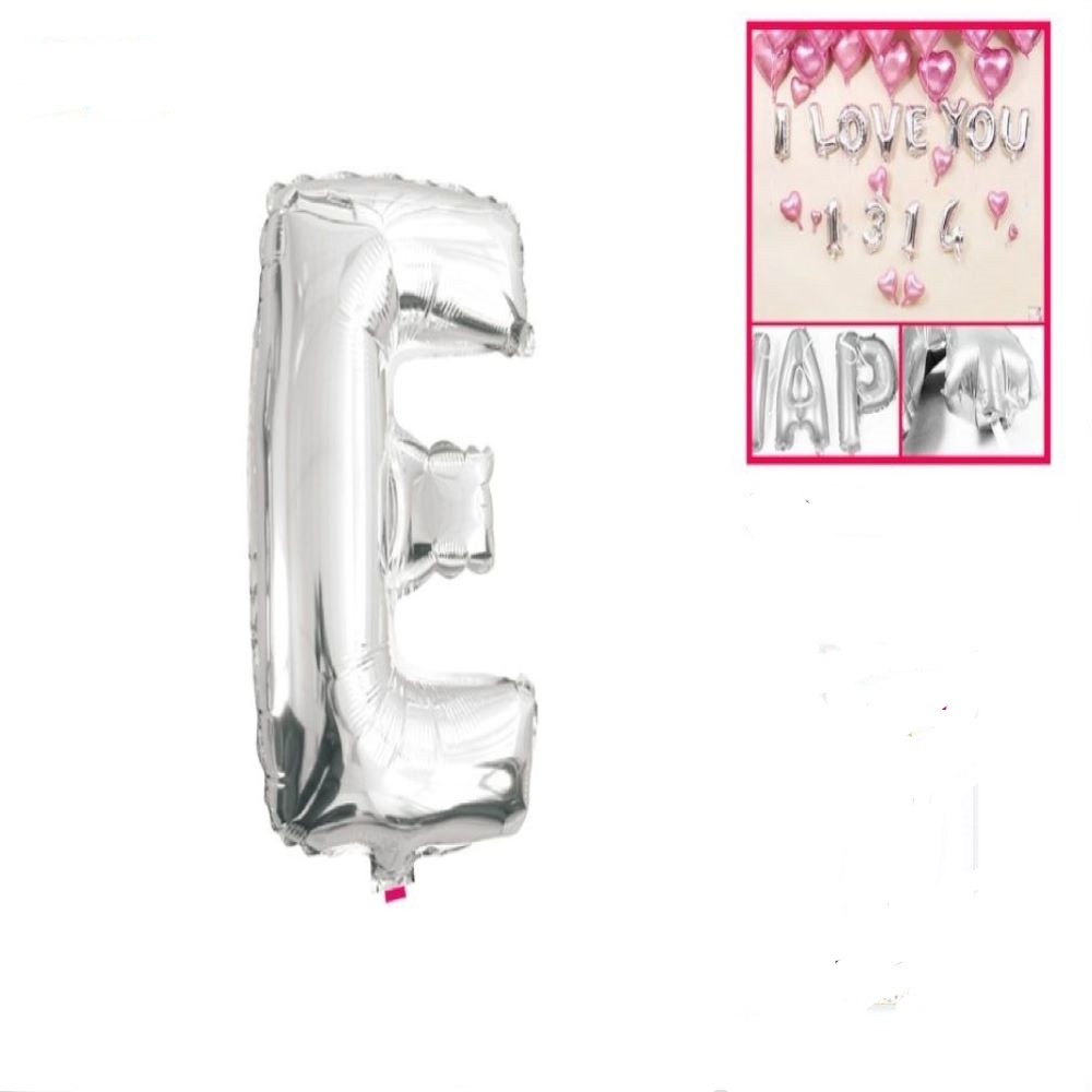 FOIL BALLOON "E" SILVER