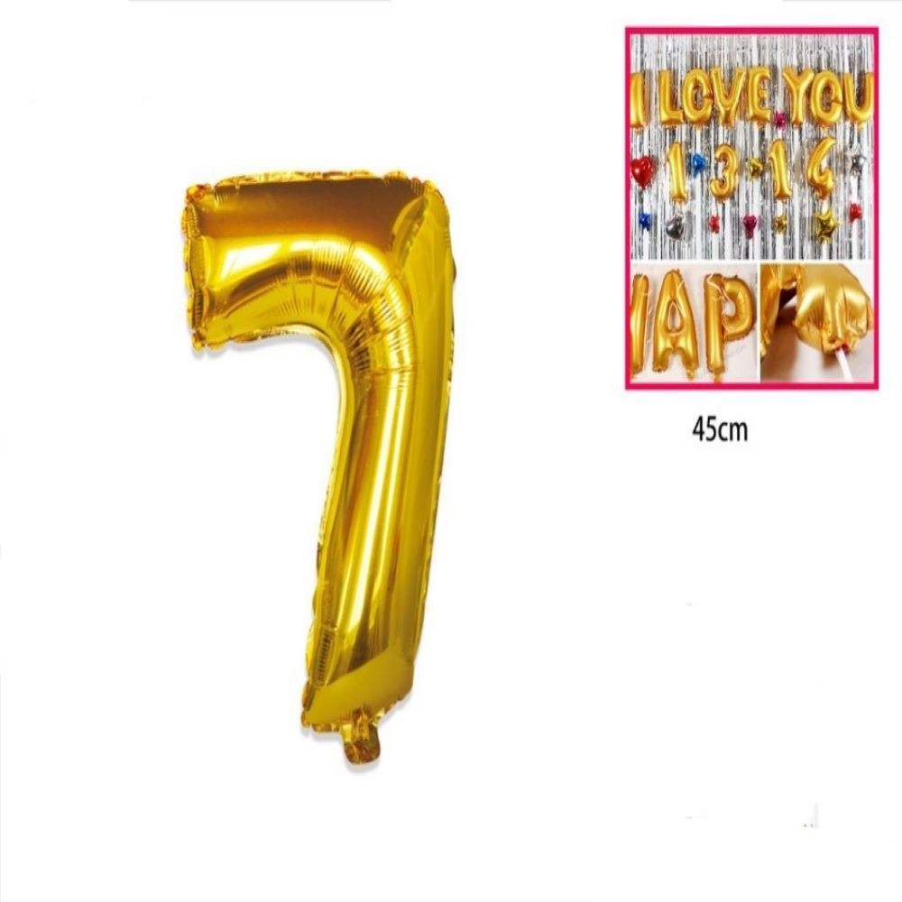 FOIL BALLOON "7" GOLD 109X75