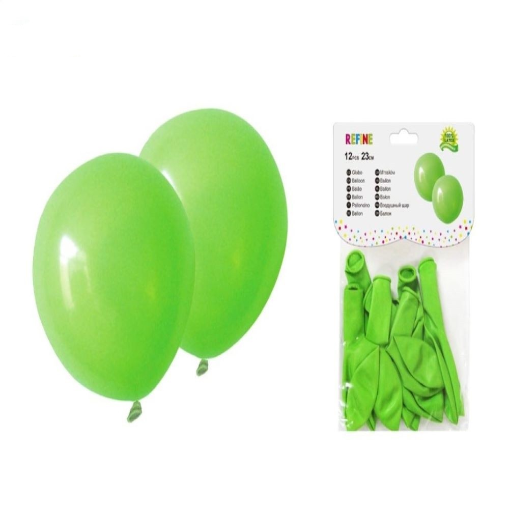 P12 GLOBOS VERDE PASTEL