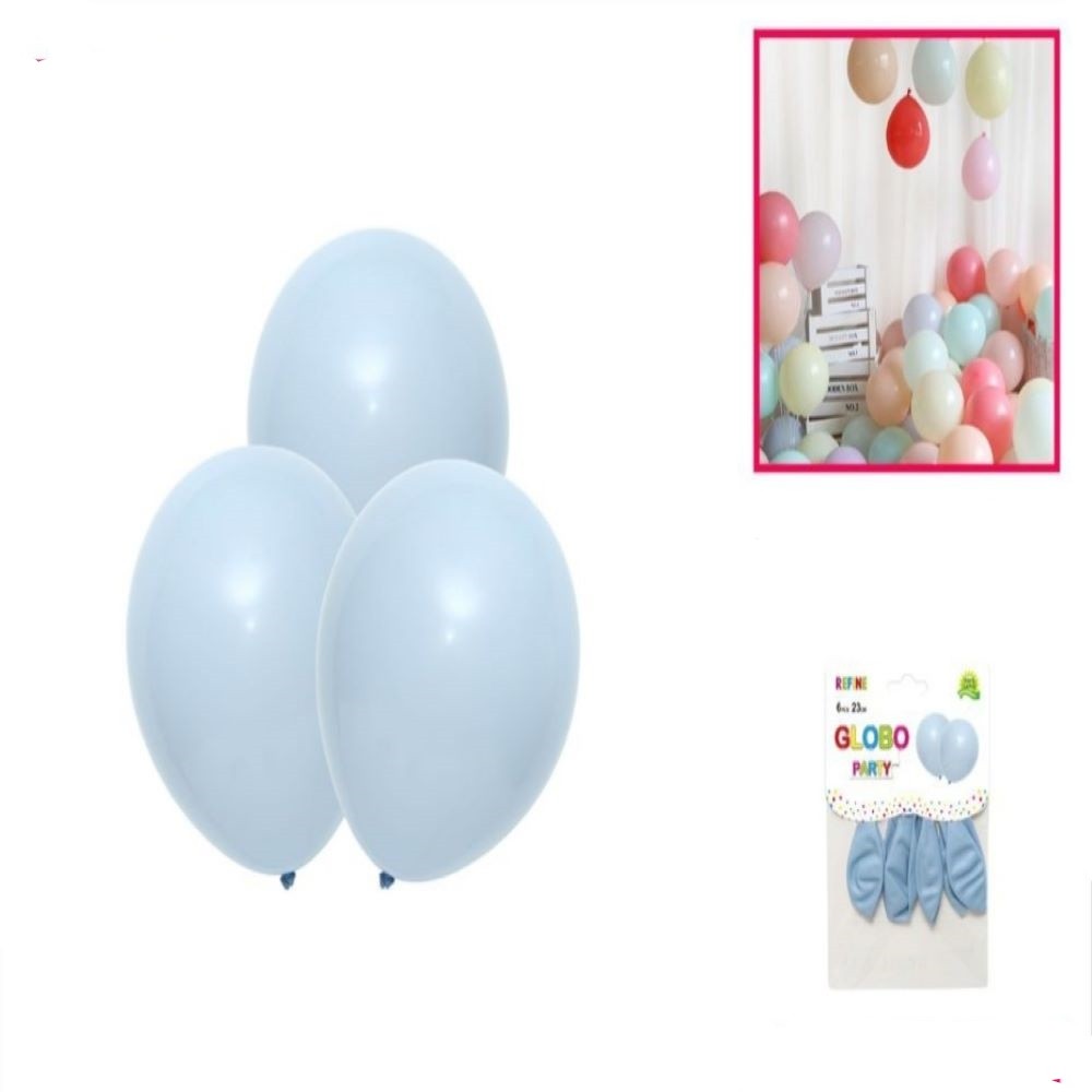 P12 GLOBOS AZUL PASTEL