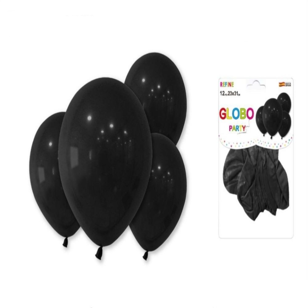 P12 BLACK BALLOONS