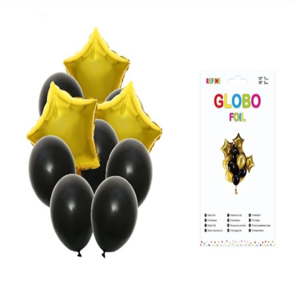 S10 GLOBOS POLIAMIDA NEGRO/ORO