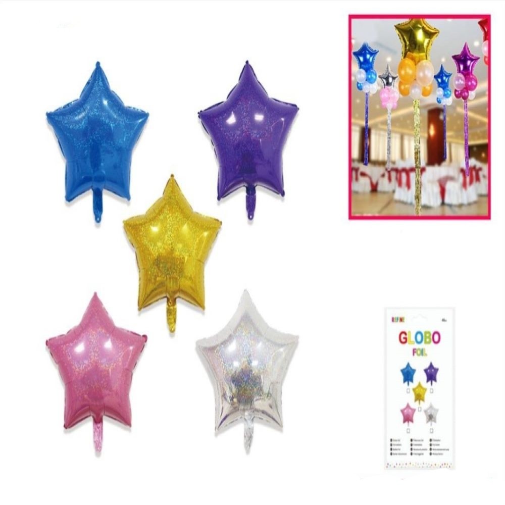 FOIL STAR BALLOON C / GLITTER