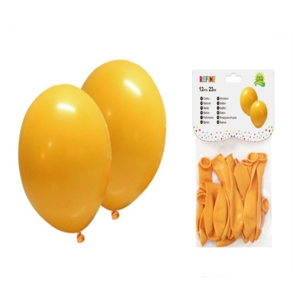 12 PCS YELLOW BALLOONS