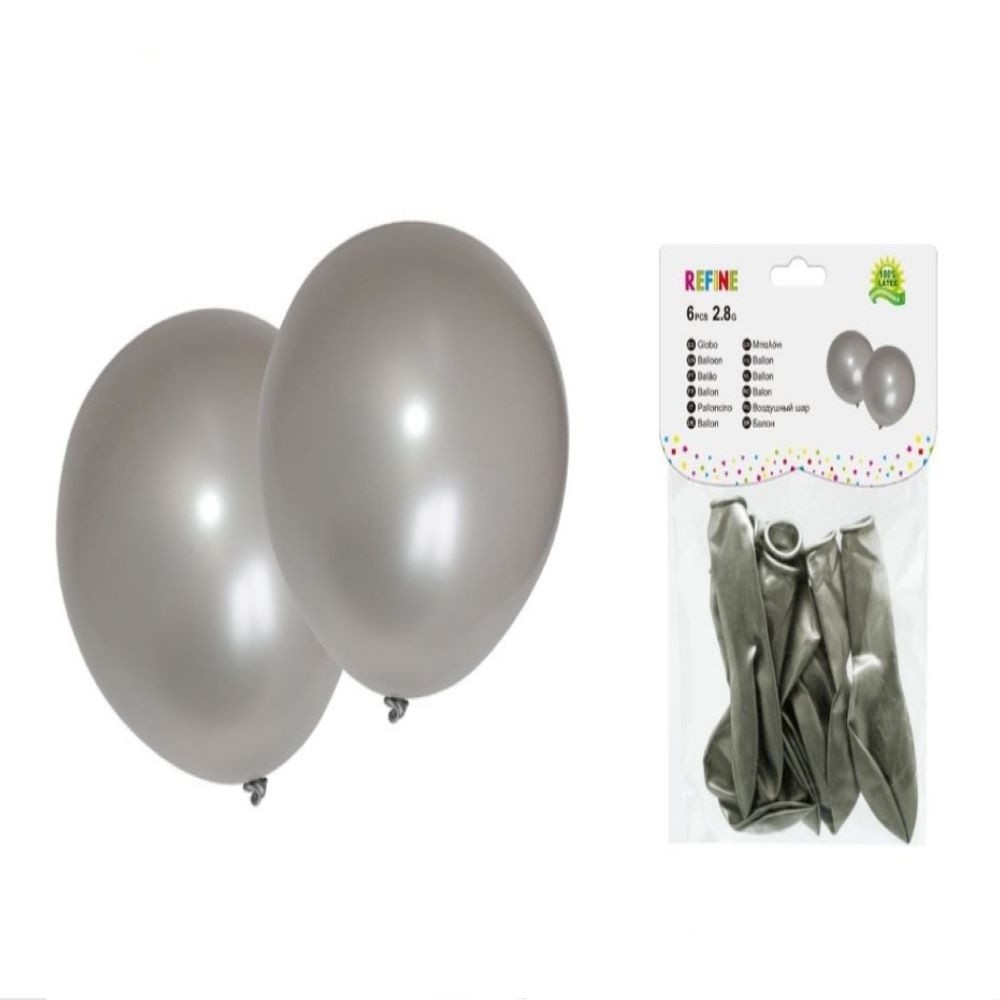 12 PCS SILVER BALLOONS