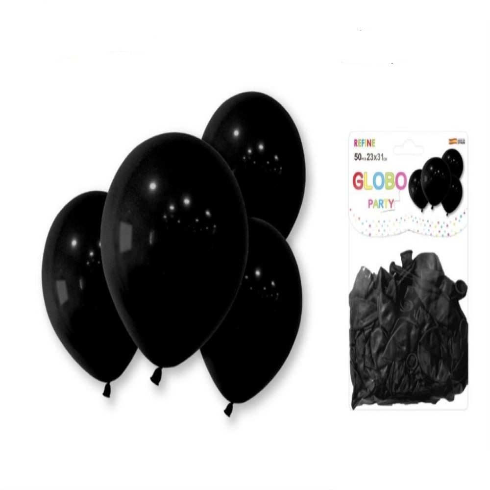 50 PCS BLACK BALLOONS