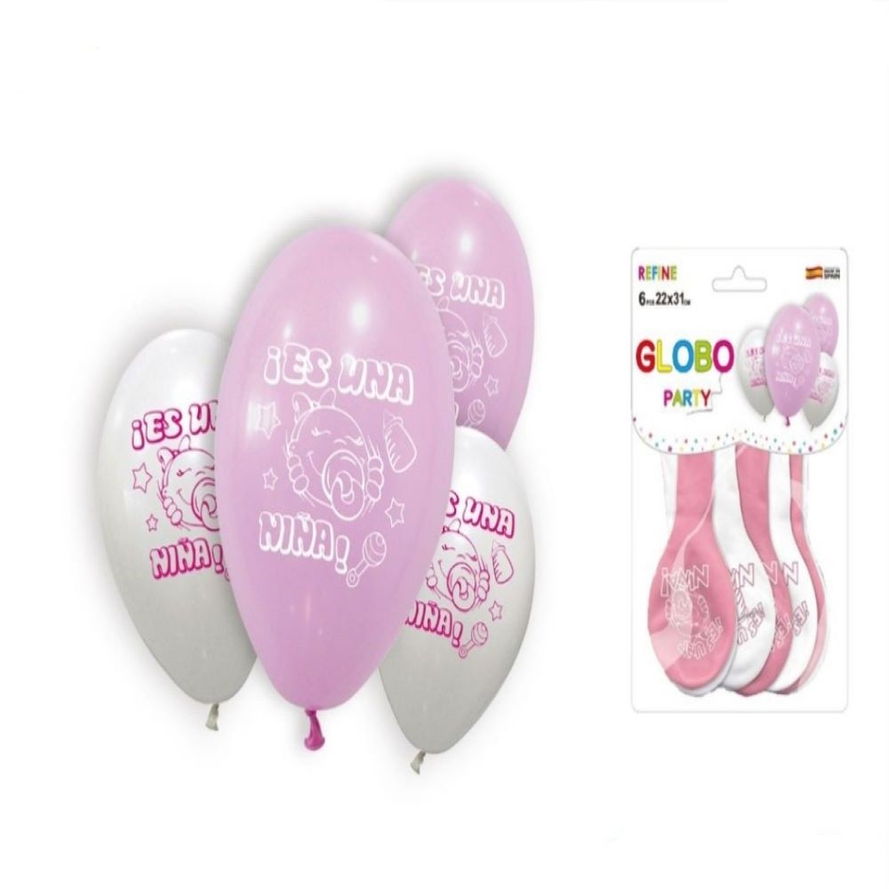 6PCS BALLOONS "IT'S A GIRL"