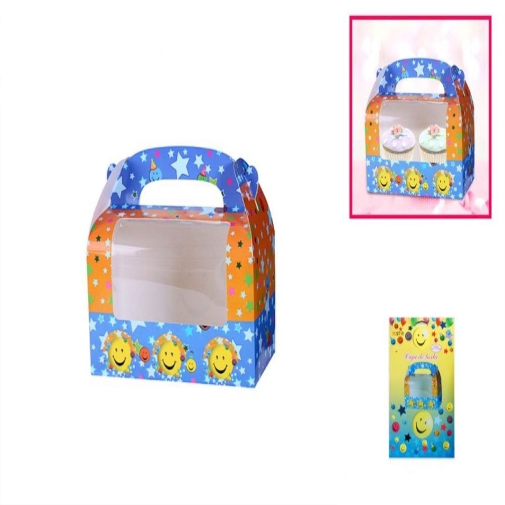 2PCS EMOJI CAKE BOX
