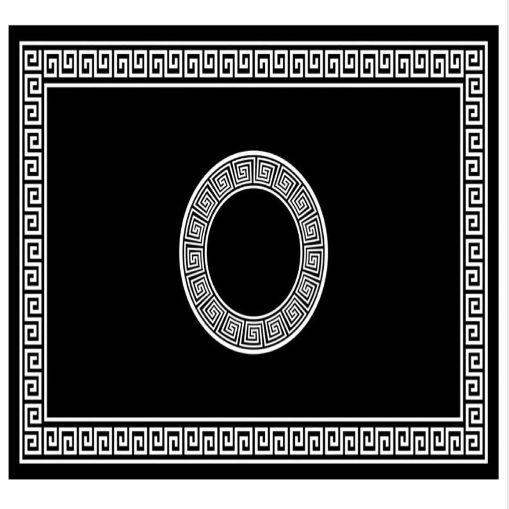 ALFOMBRA BLANCO/NEGRO 40X60 CM