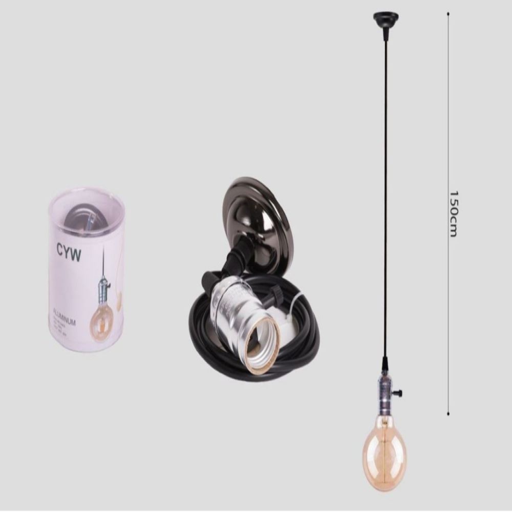 LAMP HOLDER / SILVER ALUMINUM