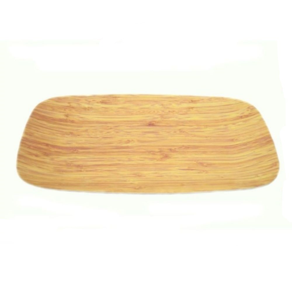 LONG PLATE-BEIGE BAMBOO