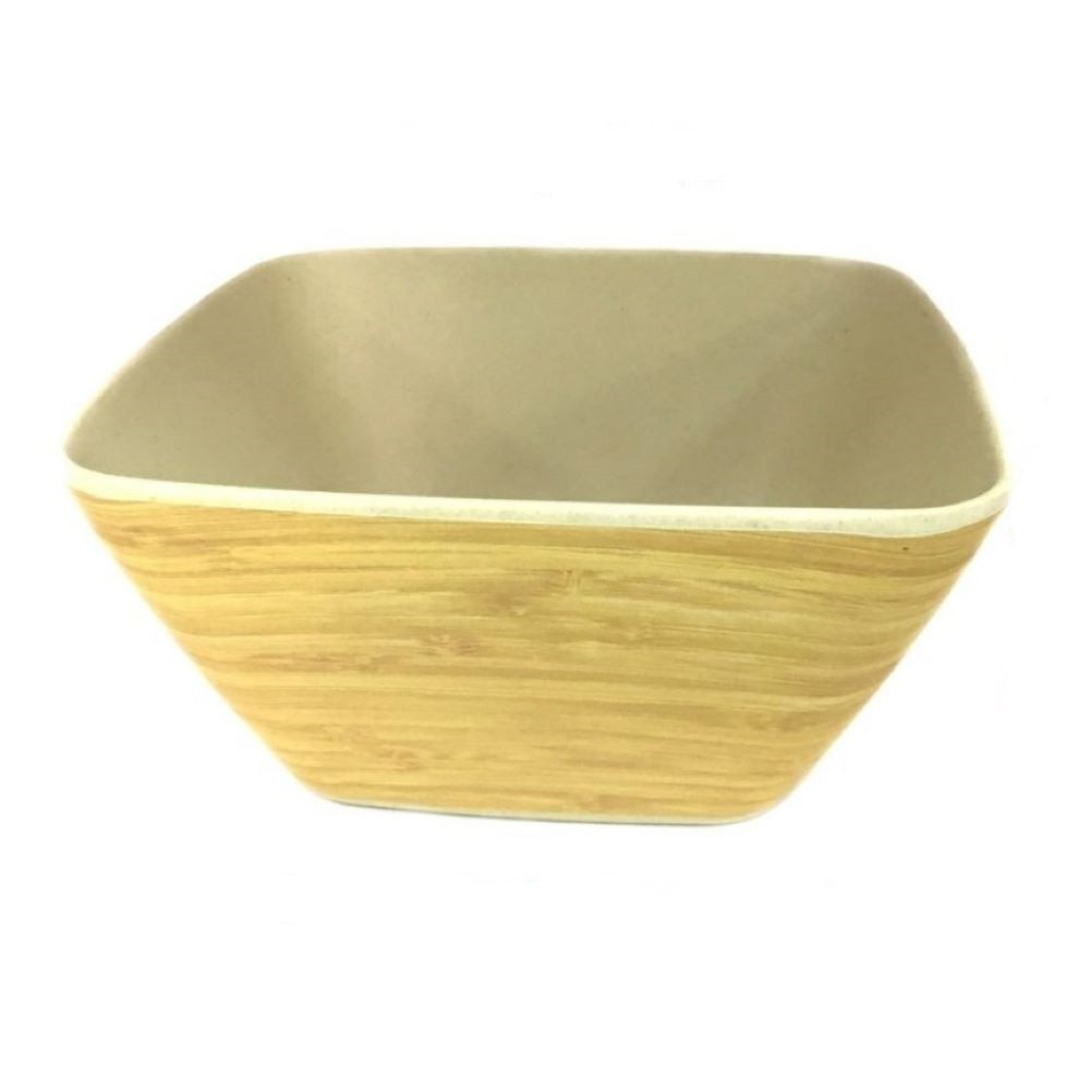 SQUARE SALAD BOWL-BAMBOO BEIGE