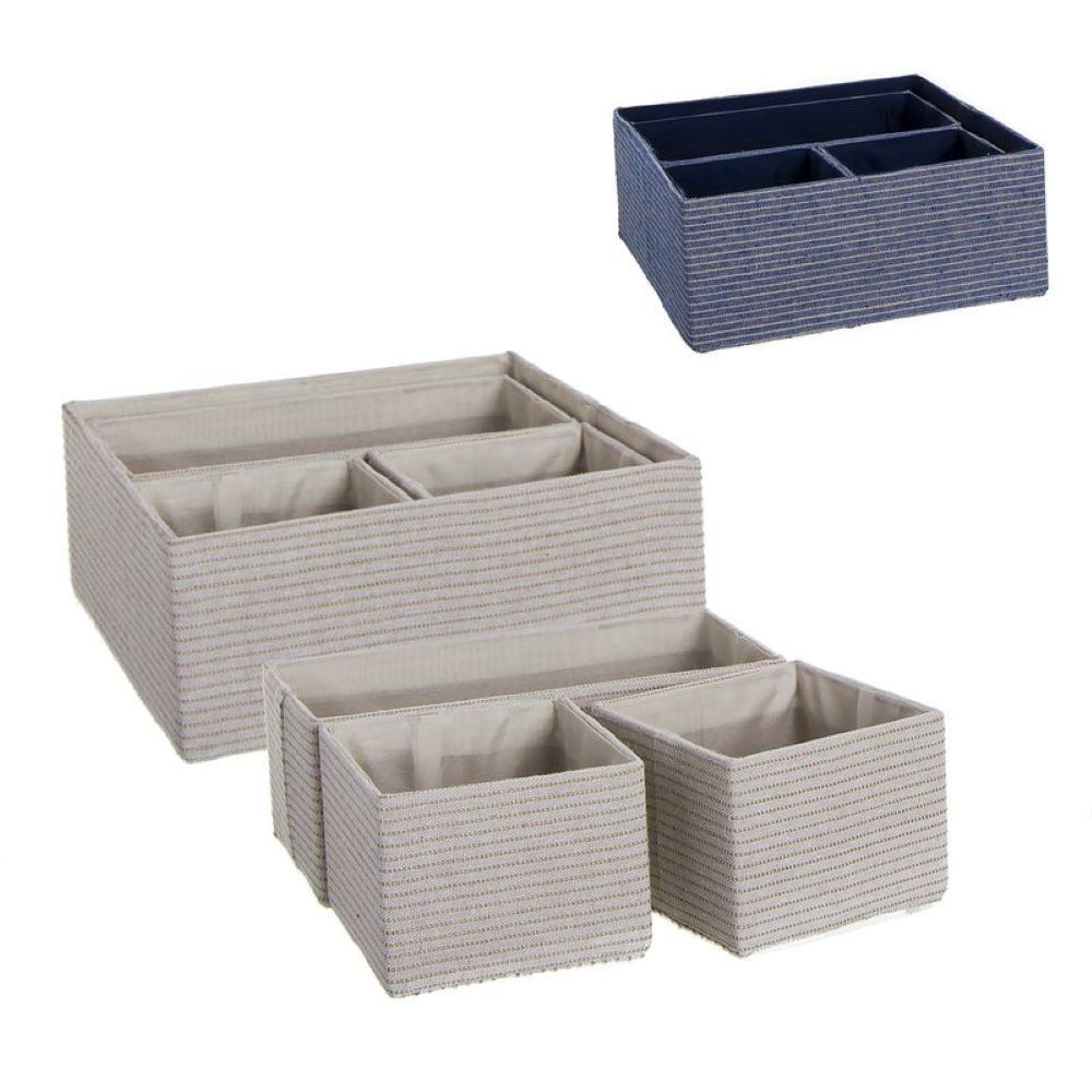 CAJA LÍNEAS AZUL/MARRÓN 30