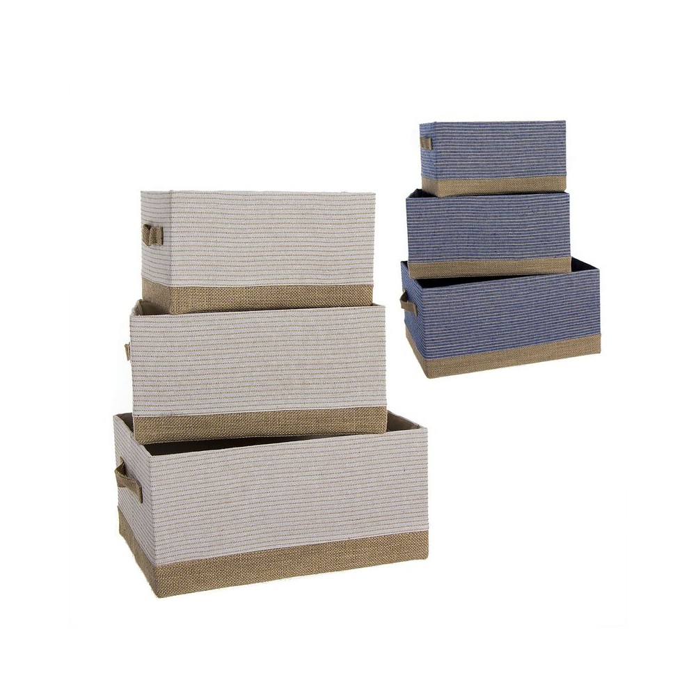 CAJA LÍNEAS AZUL/MARRÓN 28