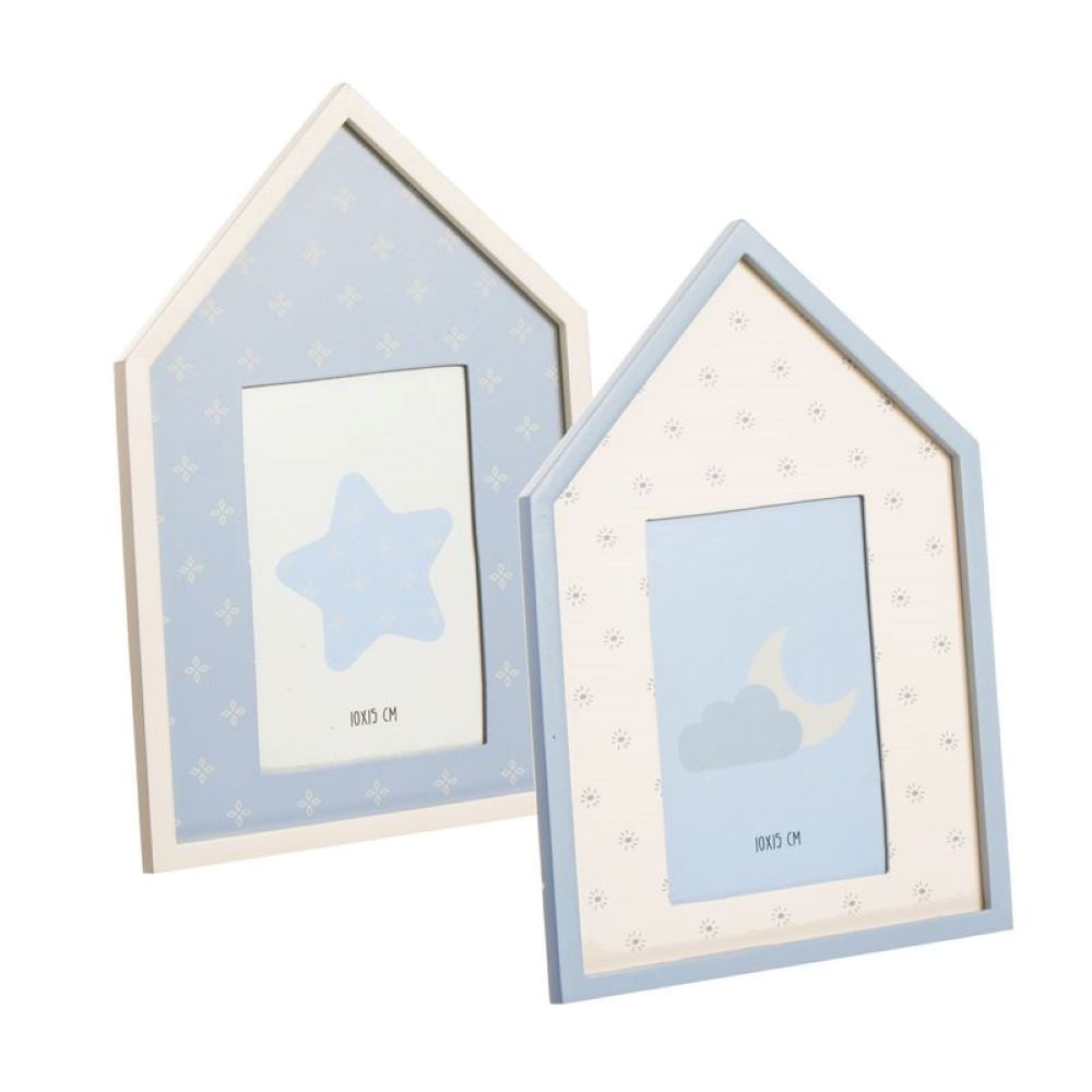 HOUSE-BLUE PHOTO HOLDER