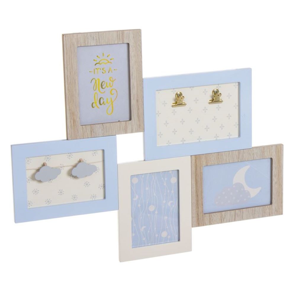 PORTAFOTOS MULTI. 5F AZUL