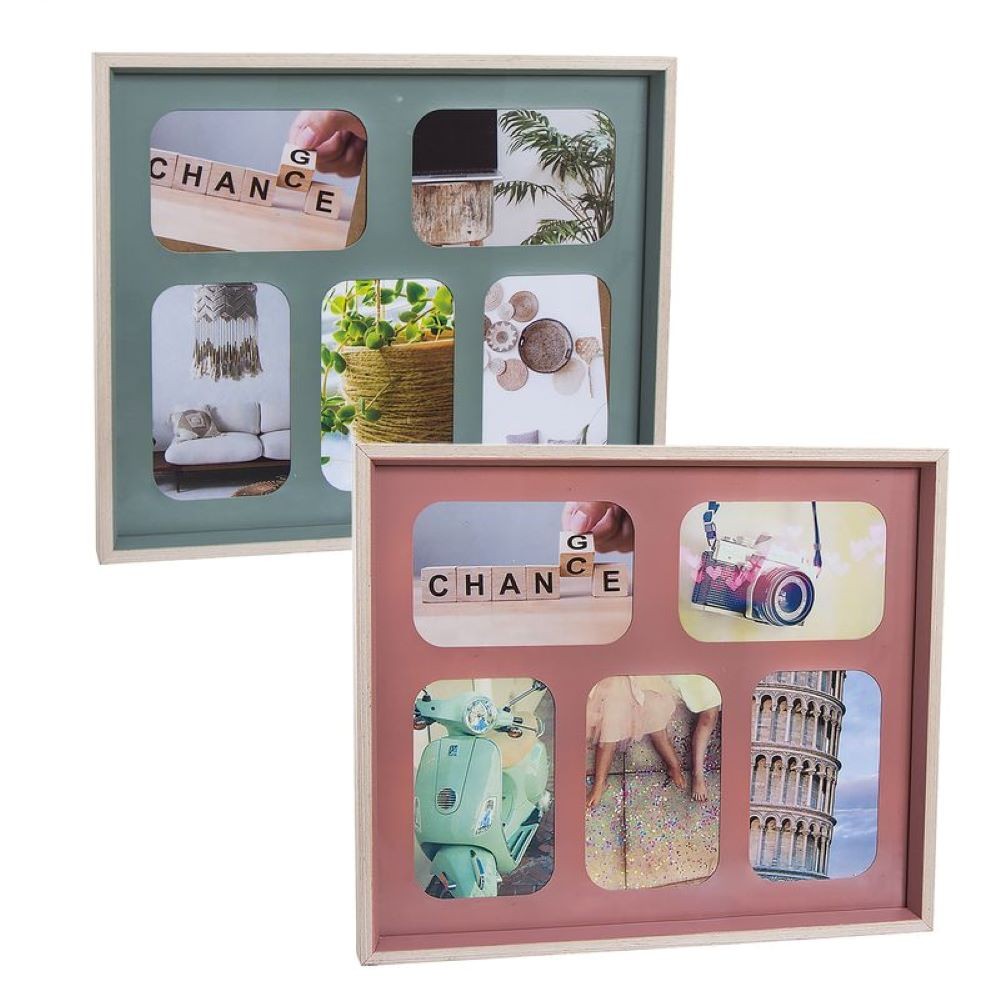 PHOTO FRAME 5F. PINK-WOOD