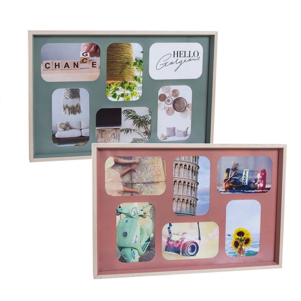 PORTAFOTOS 6F. ROSA-MADERA