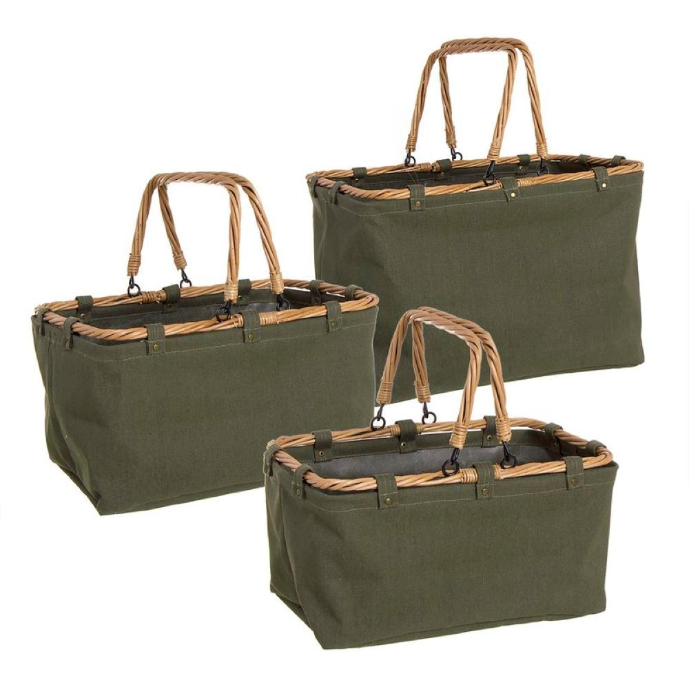 CESTA NATURAL VERDE/MADERA