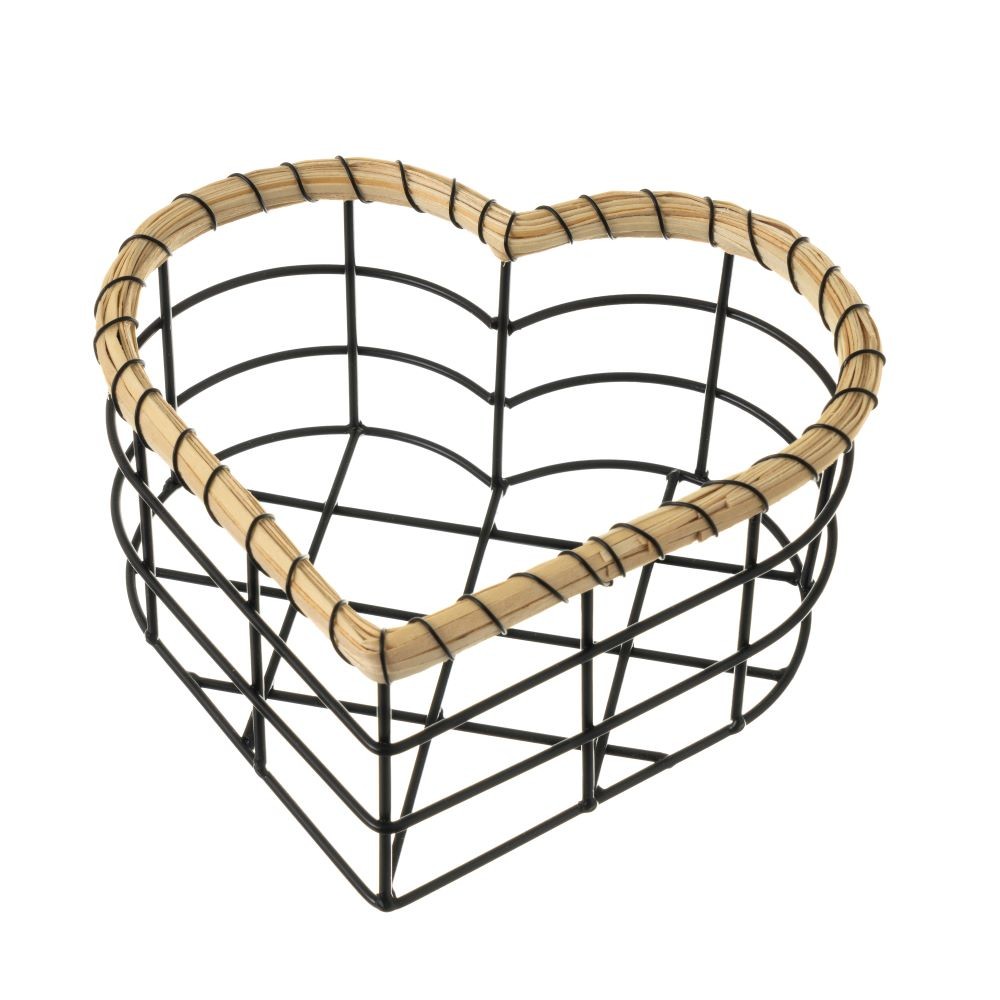 BASKET HEART-BLACK L
