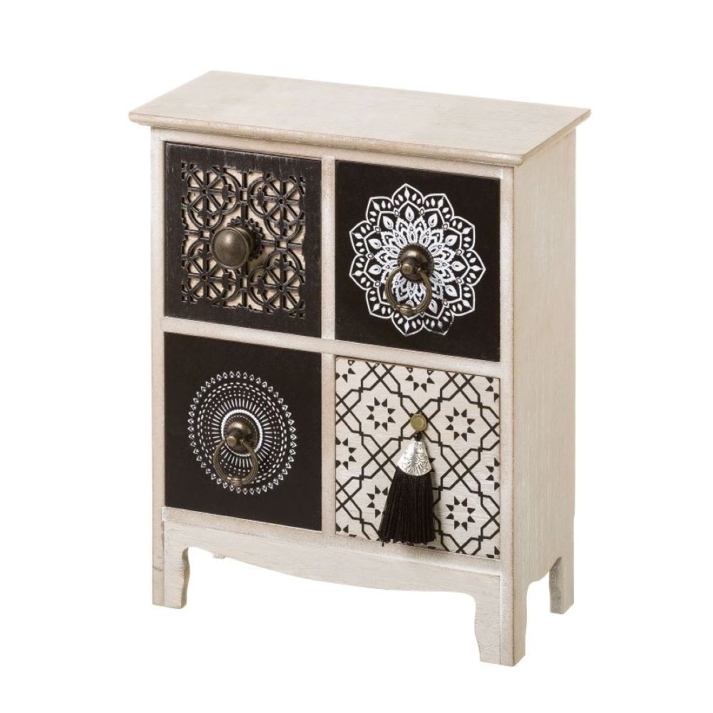 MDF DRAWER (4) - WHITE AND...