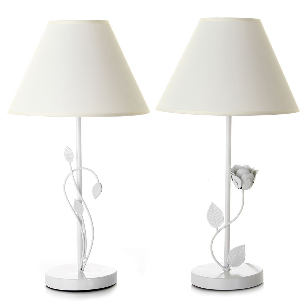 LÁMPARA BLANCO METAL-FLOR