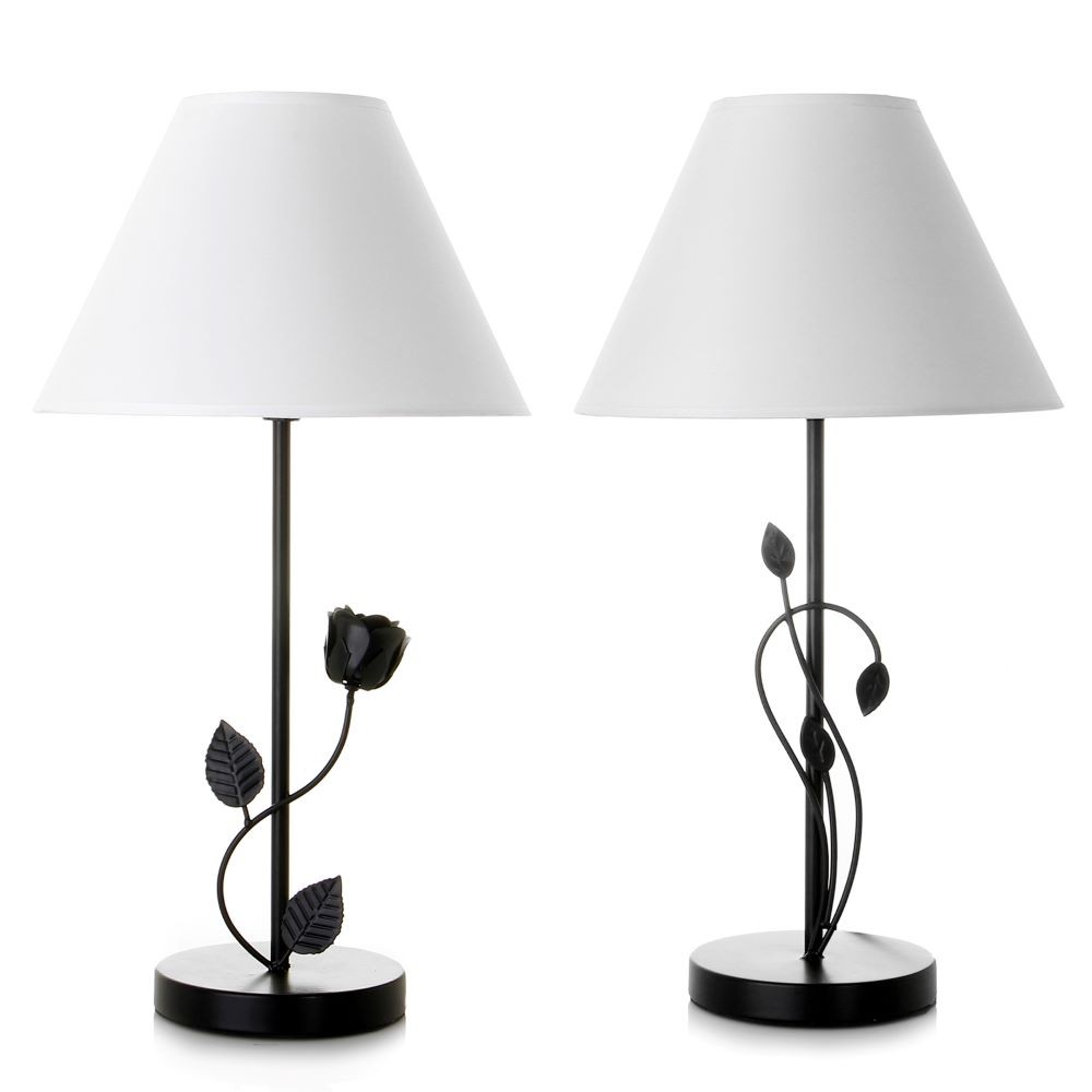 BLACK METAL-LEAF LAMP