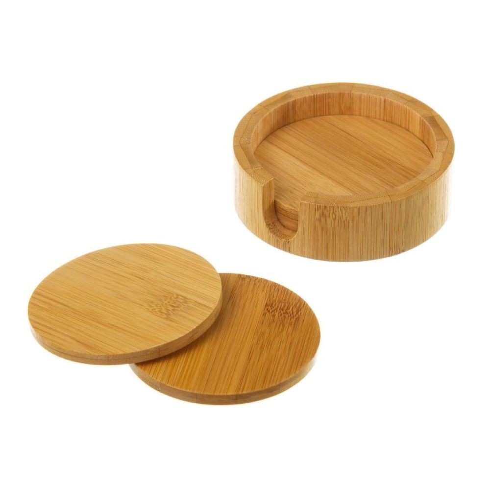S / 4 COASTERS-BAMBOO
