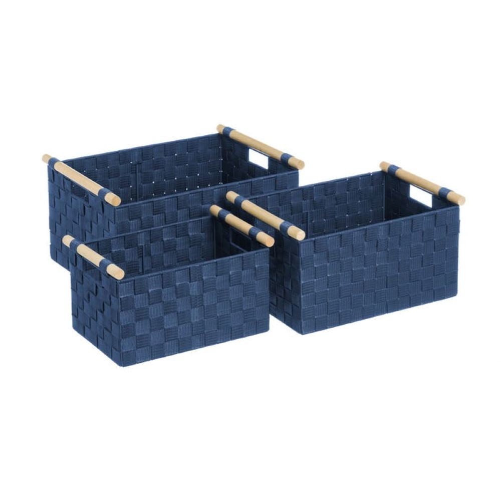 BLUE BASKET W/HANDLES