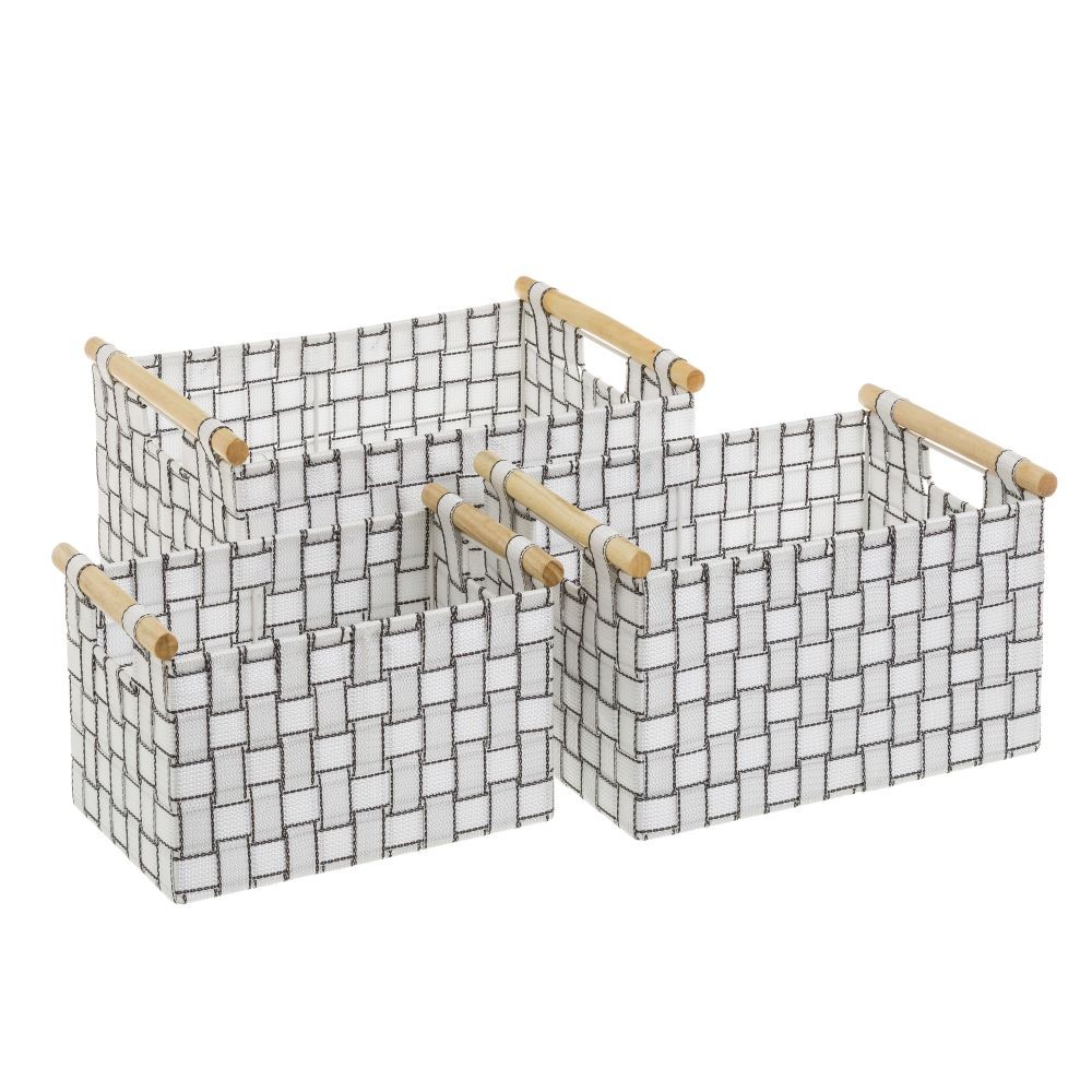 WHITE / BLACK BASKET (L)