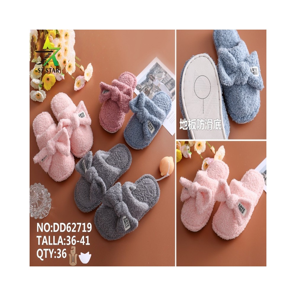 PANTUFLAS DE ALGODÓN CON...