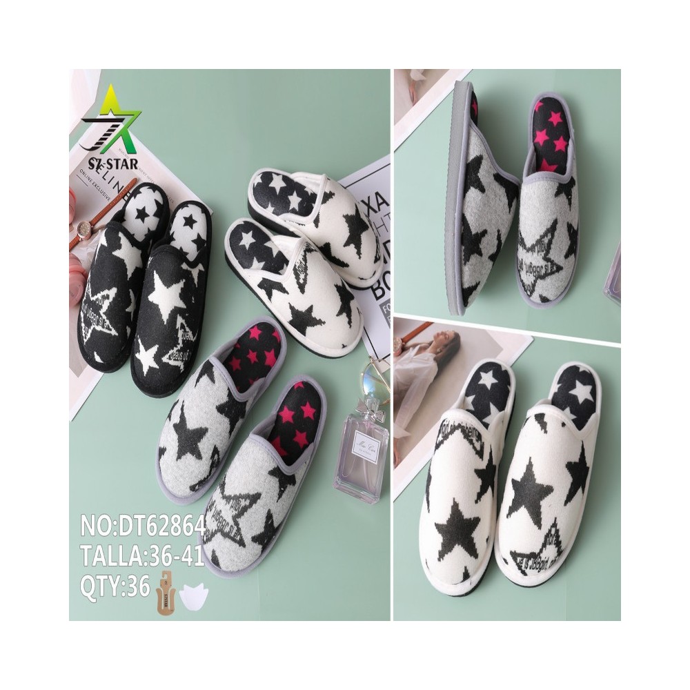PANTUFLAS CON ESTRELLITAS