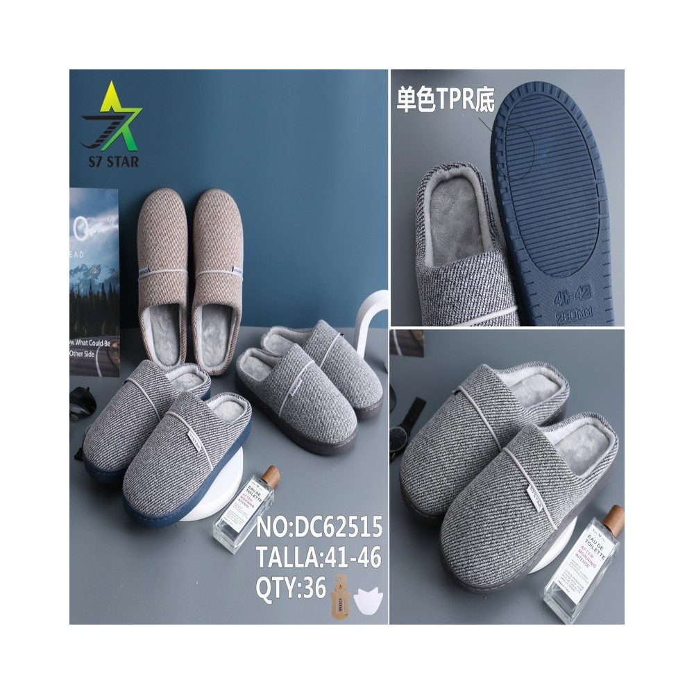 PANTUFLAS DE TELA ASARGADA