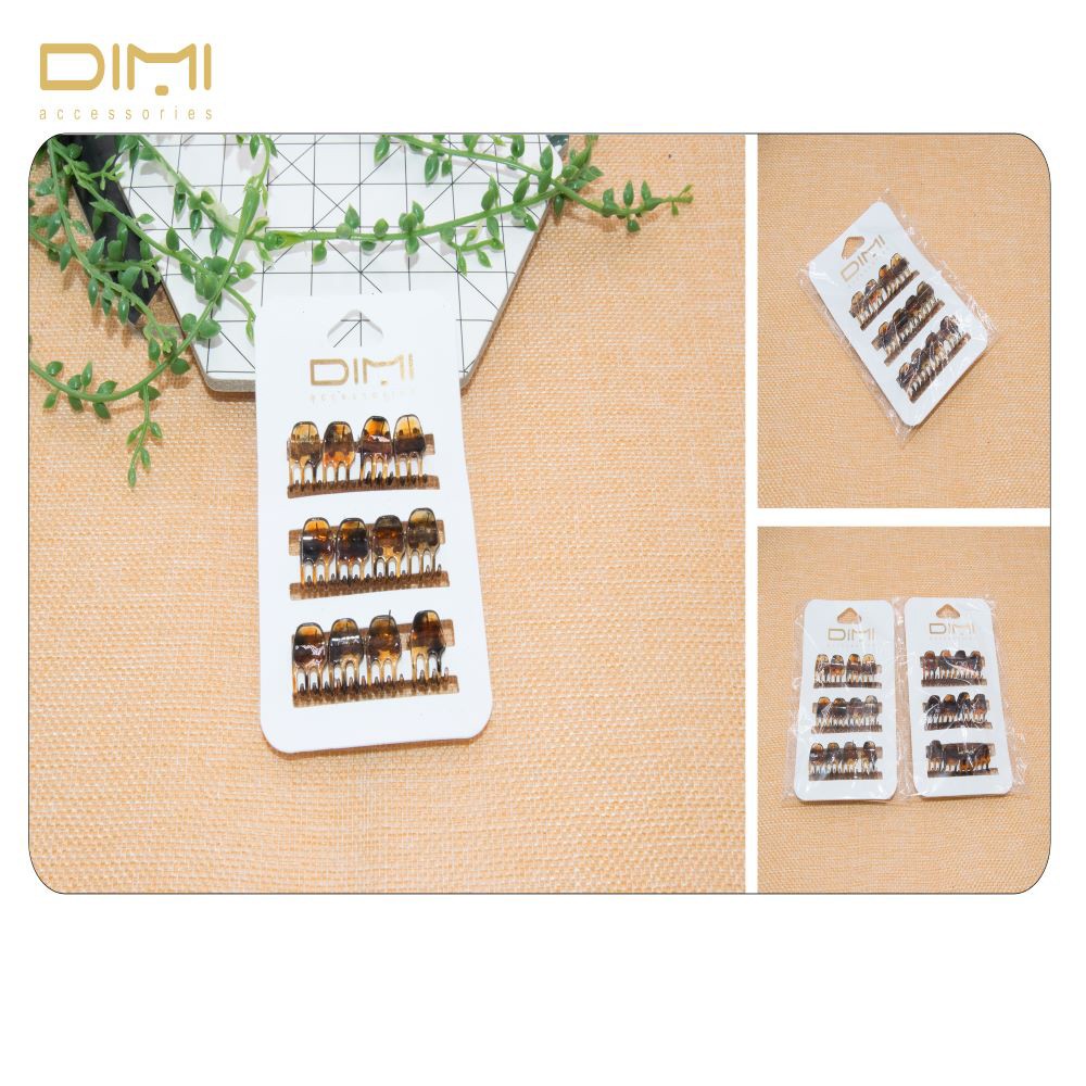 Pack 12 pinzas MARRÓN PEQ.