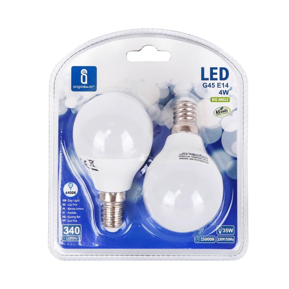 LED DOBLE E14 4W 6400K