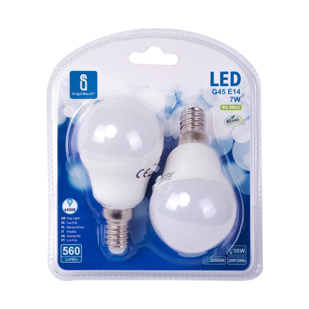 LED DOBLE E14 7W 6400K
