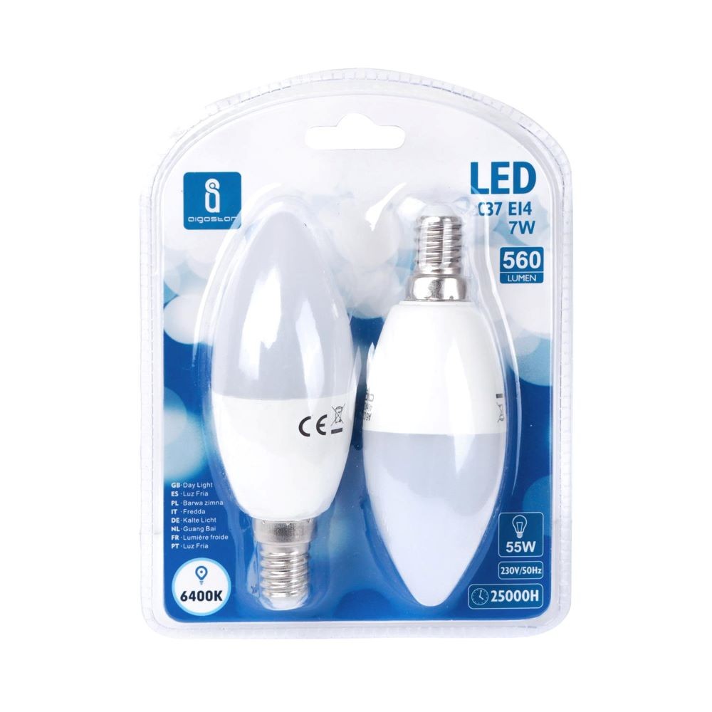 LED E14 7W 6400K/DOBLE